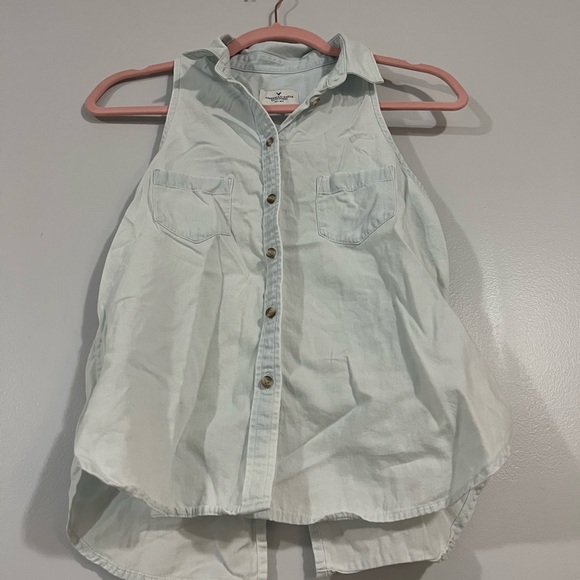 American eagle light wash denim tank - Picture 5 of 5